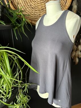 lululemon athletica Charcoal Gray Racerback Scoop Tank